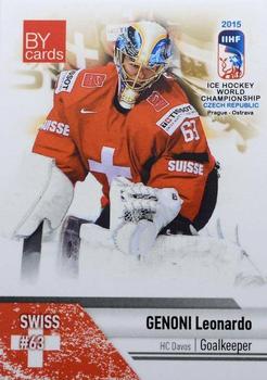 2015 BY Cards IIHF World Championship (Unlicensed) #SUI-02 Leonardo Genoni Front