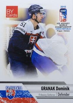 2015 BY Cards IIHF World Championship (Unlicensed) #SVK-05 Dominik Granak Front