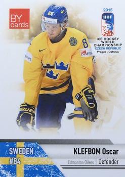 2015 BY Cards IIHF World Championship (Unlicensed) #SWE-10 Oscar Klefbom Front