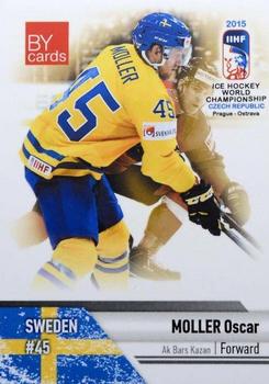 2015 BY Cards IIHF World Championship (Unlicensed) #SWE-21 Oscar Moller Front