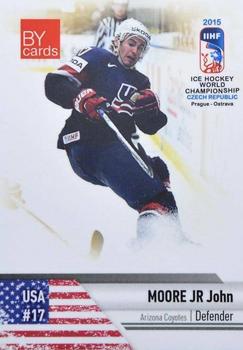 2015 BY Cards IIHF World Championship (Unlicensed) #USA-06 John Moore Front