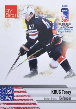 2015 BY Cards IIHF World Championship (Unlicensed) #USA-09 Torey Krug Front