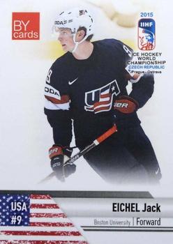 2015 BY Cards IIHF World Championship (Unlicensed) #USA-11 Jack Eichel Front
