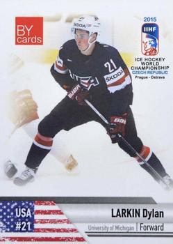 2015 BY Cards IIHF World Championship (Unlicensed) #USA-16 Dylan Larkin Front