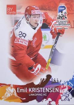 2017 BY Cards IIHF World Championship #DEN/2017-08 Emil Kristensen Front