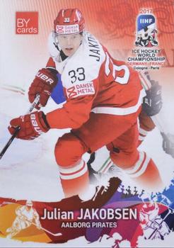 2017 BY Cards IIHF World Championship #DEN/2017-18 Julian Jakobsen Front