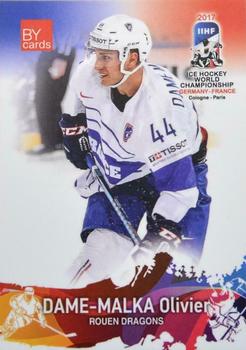 2017 BY Cards IIHF World Championship #FRA/2017-08 Olivier Dame-Malka Front