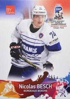 2017 BY Cards IIHF World Championship #FRA/2017-10 Nicolas Besch Front