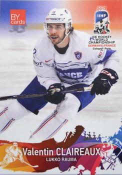 2017 BY Cards IIHF World Championship #FRA/2017-14 Valentin Claireaux Front