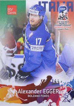 2017 BY Cards IIHF World Championship #ITA/2017-05 Alexander Egger Front