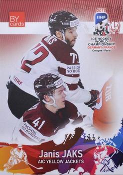 2017 BY Cards IIHF World Championship #LAT/2017-10 Janis Jaks Front
