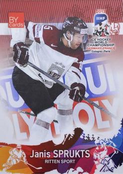 2017 BY Cards IIHF World Championship #LAT/2017-11 Janis Sprukts Front