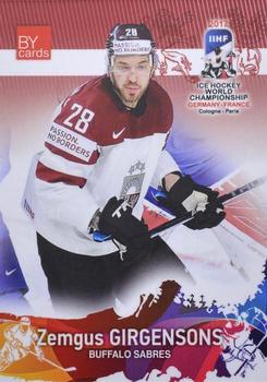 2017 BY Cards IIHF World Championship #LAT/2017-17 Zemgus Girgensons Front