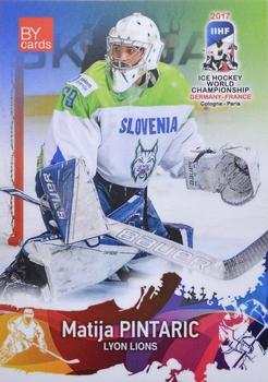 2017 BY Cards IIHF World Championship #SLO/2017-02 Matija Pintaric Front