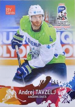 2017 BY Cards IIHF World Championship #SLO/2017-03 Andrej Tavzelj Front