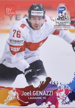 2017 BY Cards IIHF World Championship #SUI/2017-11 Joel Genazzi Front