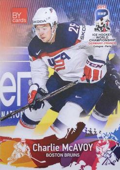 2017 BY Cards IIHF World Championship #USA/2017-06 Charlie McAvoy Front