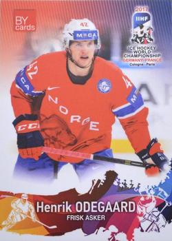 2017 BY Cards IIHF World Championship #NOR/2017-08 Henrik Odegaard Front