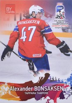 2017 BY Cards IIHF World Championship #NOR/2017-09 Alexander Bonsaksen Front