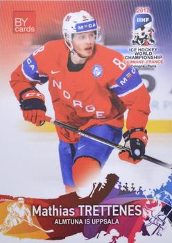 2017 BY Cards IIHF World Championship #NOR/2017-11 Mathias Trettenes Front