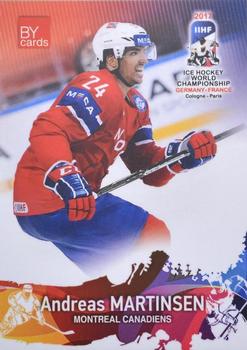2017 BY Cards IIHF World Championship #NOR/2017-15 Andreas Martinsen Front