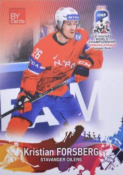 2017 BY Cards IIHF World Championship #NOR/2017-16 Kristian Forsberg Front