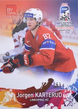 2017 BY Cards IIHF World Championship #NOR/2017-23 Jorgen Karterud Front