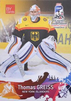 2017 BY Cards IIHF World Championship #GER/2017-01 Thomas Greiss Front