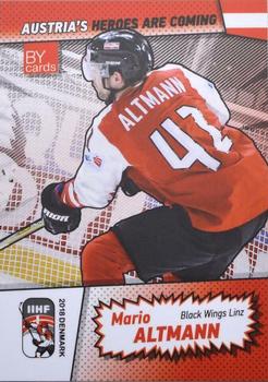 2018 BY Cards IIHF World Championship (Unlicensed) #AUT/2018-08 Mario Altmann Front