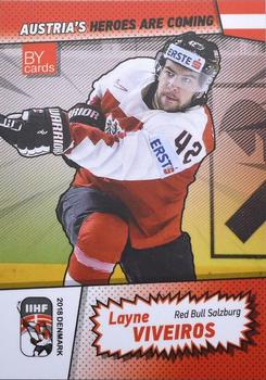 2018 BY Cards IIHF World Championship (Unlicensed) #AUT/2018-09 Layne Viveiros Front