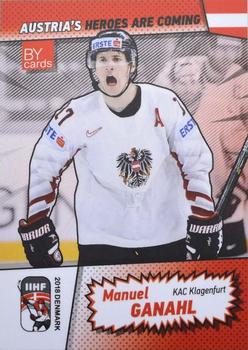 2018 BY Cards IIHF World Championship (Unlicensed) #AUT/2018-20 Manuel Ganahl Front