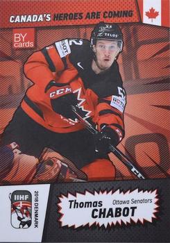2018 BY Cards IIHF World Championship (Unlicensed) #CAN/2018-10 Thomas Chabot Front