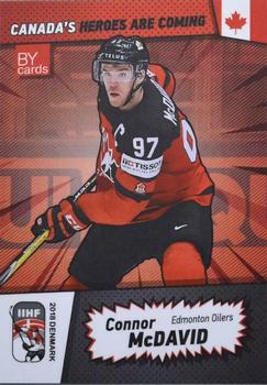 2018 BY Cards IIHF World Championship (Unlicensed) #CAN/2018-25 Connor McDavid Front
