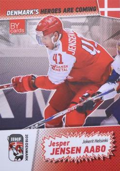 2018 BY Cards IIHF World Championship (Unlicensed) #DEN/2018-09 Jesper Jensen Aabo Front