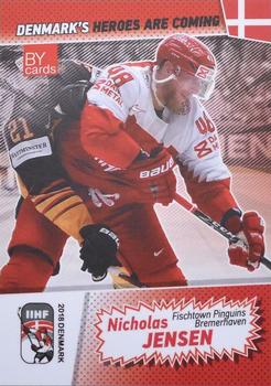 2018 BY Cards IIHF World Championship (Unlicensed) #DEN/2018-10 Nicholas Jensen Front