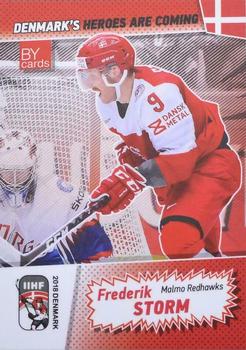 2018 BY Cards IIHF World Championship (Unlicensed) #DEN/2018-11 Frederik Storm Front