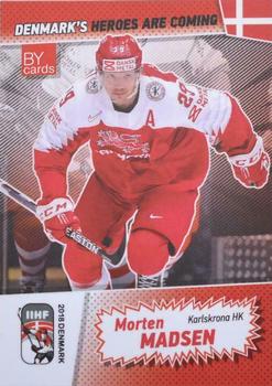 2018 BY Cards IIHF World Championship (Unlicensed) #DEN/2018-15 Morten Madsen Front