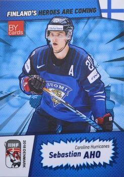 2018 BY Cards IIHF World Championship (Unlicensed) #FIN/2018-16 Sebastian Aho Front