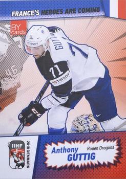 2018 BY Cards IIHF World Championship (Unlicensed) #FRA/2018-20 Anthony Guttig Front