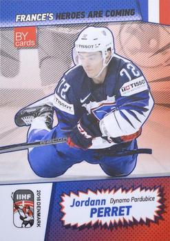 2018 BY Cards IIHF World Championship (Unlicensed) #FRA/2018-21 Jordann Perret Front