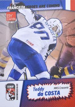 2018 BY Cards IIHF World Championship (Unlicensed) #FRA/2018-23 Teddy da Costa Front