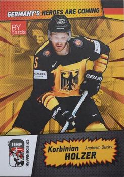 2018 BY Cards IIHF World Championship (Unlicensed) #GER/2018-04 Korbinian Holzer Front