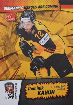 2018 BY Cards IIHF World Championship (Unlicensed) #GER/2018-22 Dominik Kahun Front