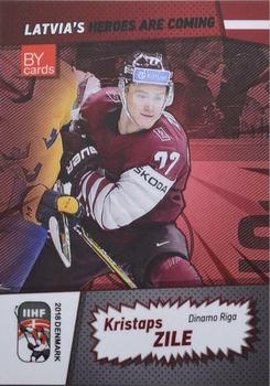 2018 BY Cards IIHF World Championship (Unlicensed) #LAT/2018-08 Kristaps Zile Front