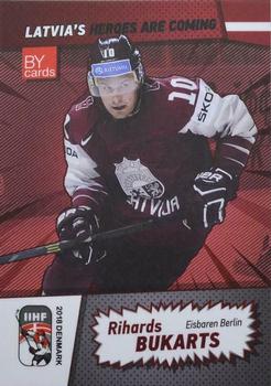 2018 BY Cards IIHF World Championship (Unlicensed) #LAT/2018-10 Rihards Bukarts Front