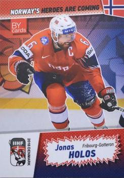 2018 BY Cards IIHF World Championship (Unlicensed) #NOR/2018-04 Jonas Holos Front