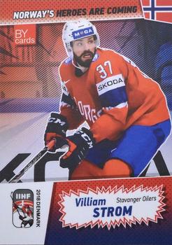 2018 BY Cards IIHF World Championship (Unlicensed) #NOR/2018-06 Villiam Strom Front