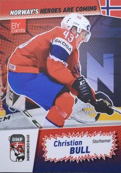 2018 BY Cards IIHF World Championship (Unlicensed) #NOR/2018-07 Christian Bull Front