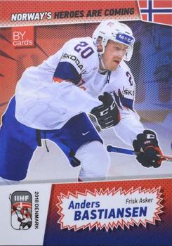 2018 BY Cards IIHF World Championship (Unlicensed) #NOR/2018-14 Anders Bastiansen Front