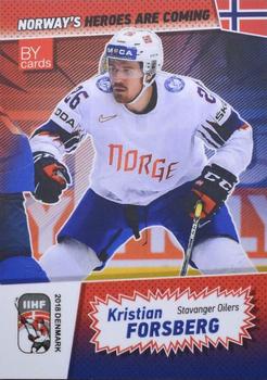2018 BY Cards IIHF World Championship (Unlicensed) #NOR/2018-17 Kristian Forsberg Front